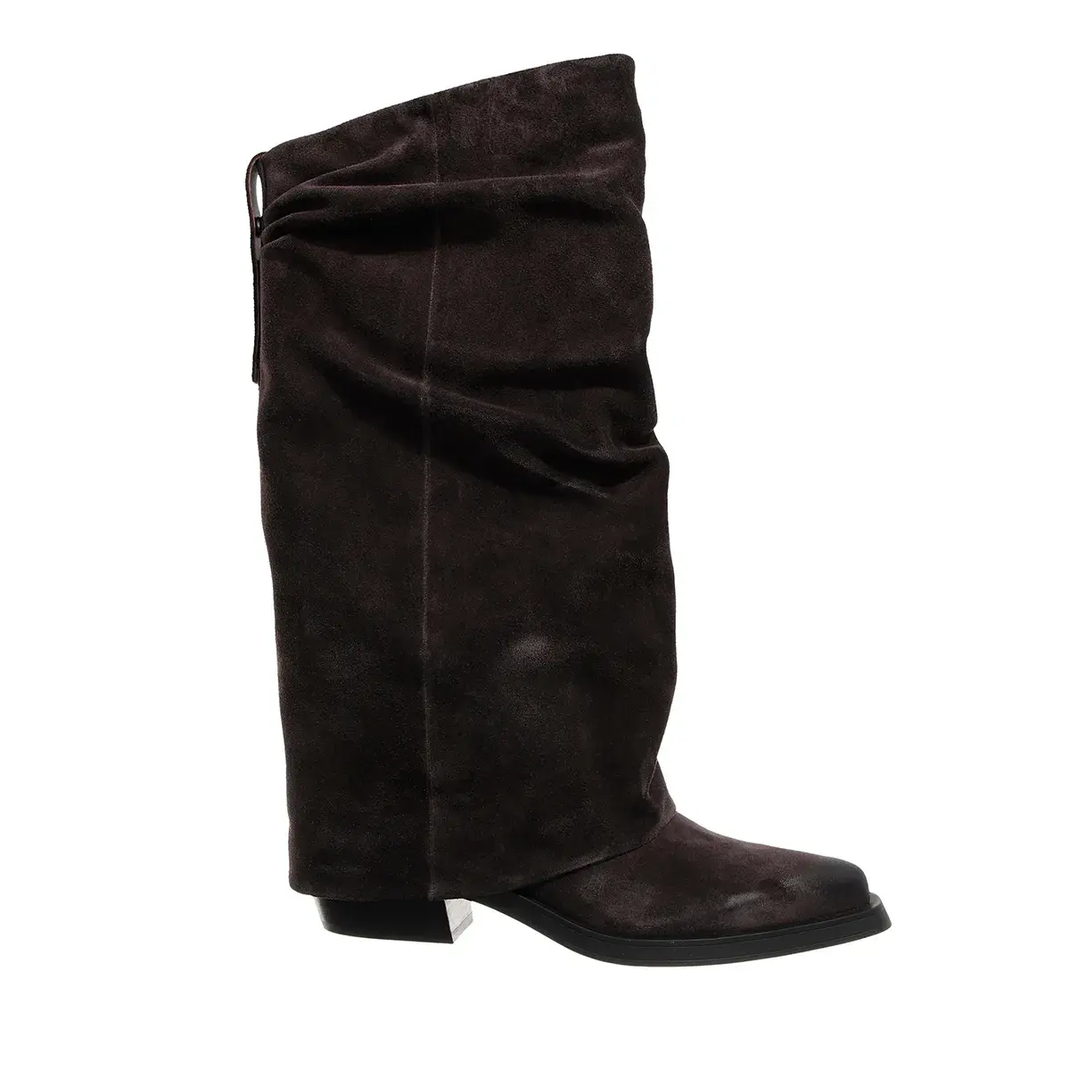 Lässige Kniehohe Stiefel aus Wildleder
