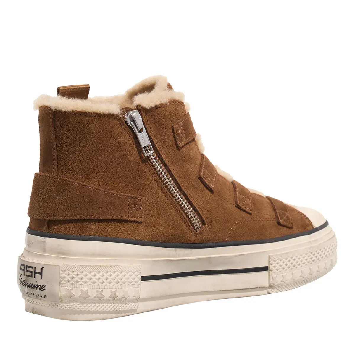 Wildleder High-Top Sneaker mit Schnallen