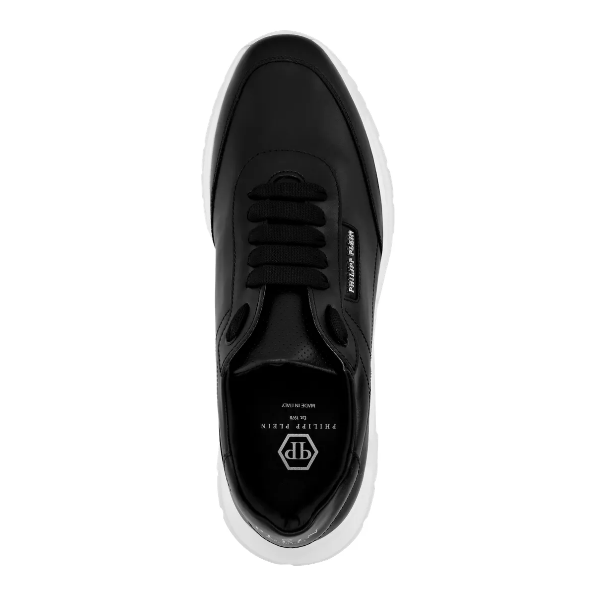 Leder-Lauf-Sneaker mit niedrigem Schaft