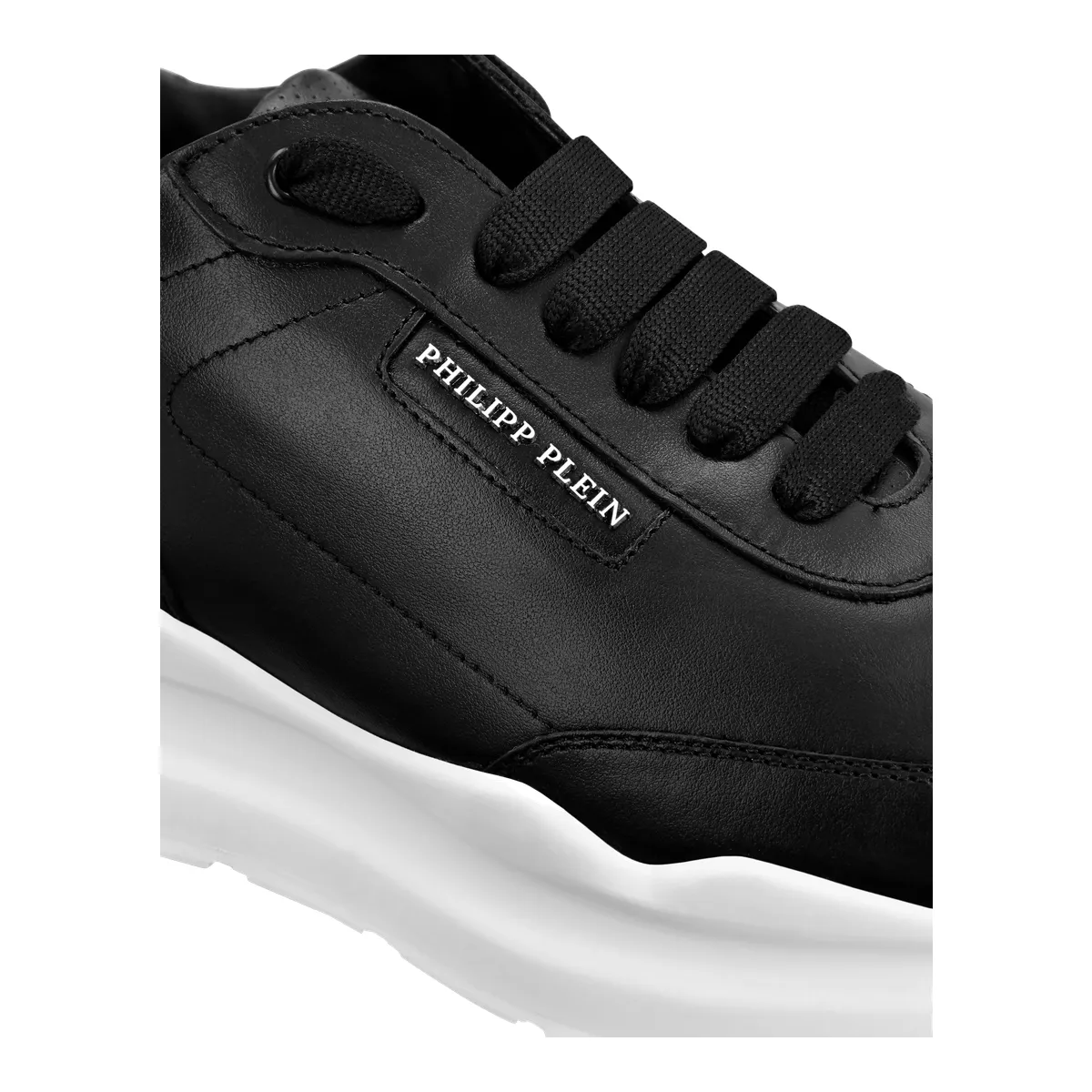 Leder-Lauf-Sneaker mit niedrigem Schaft
