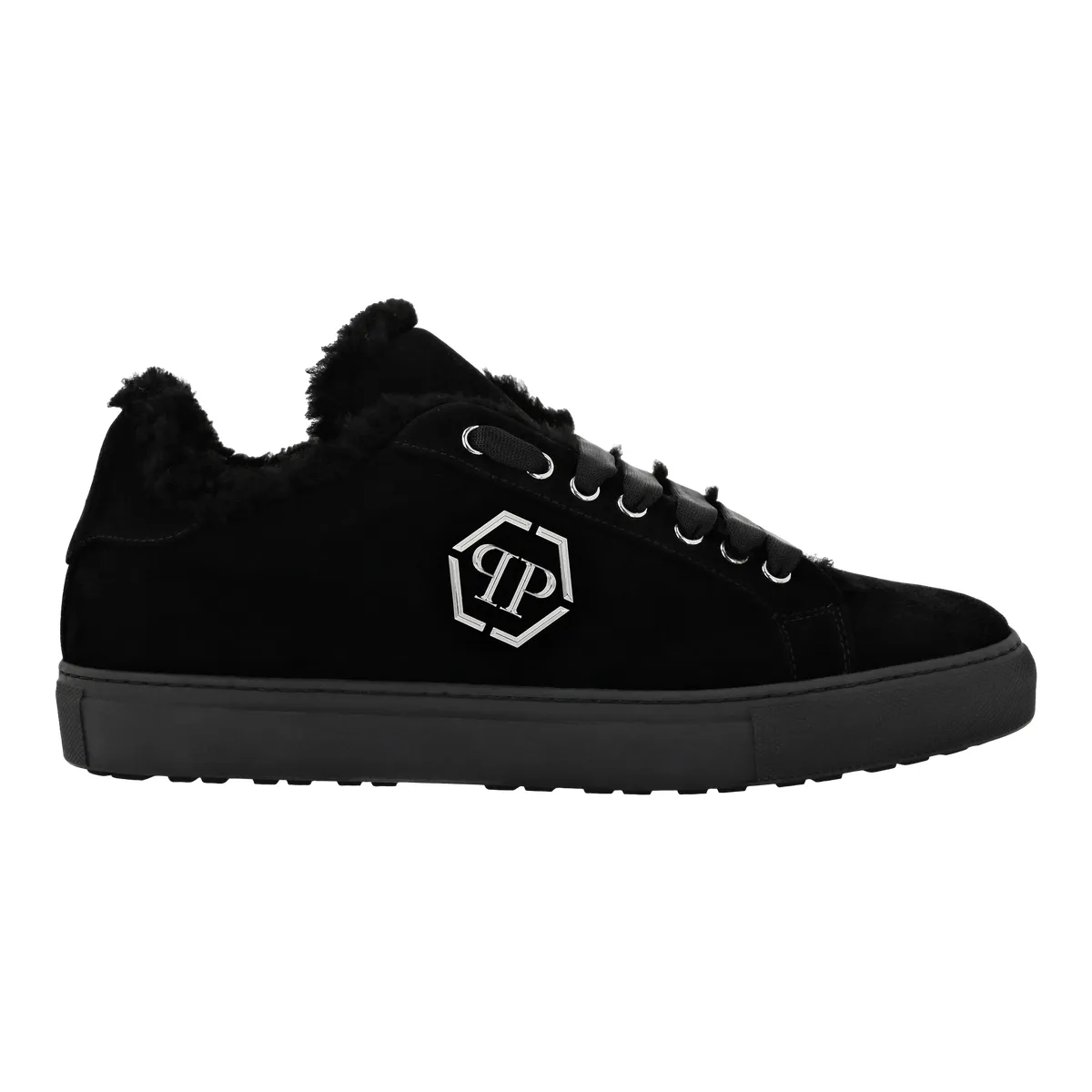 Low-Top-Sneaker mit Shearling-Besatz