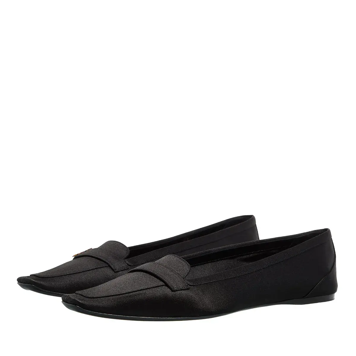 Elegante schwarze Ballerina-Loafer mit spitzer Zehenpartie