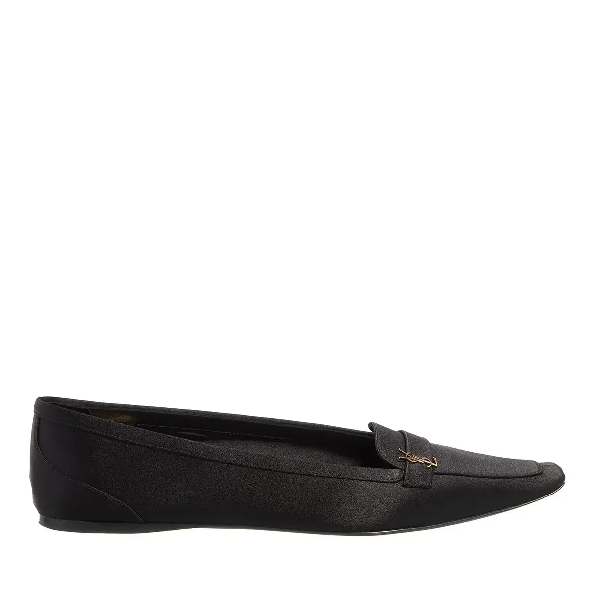 Elegante schwarze Ballerina-Loafer mit spitzer Zehenpartie