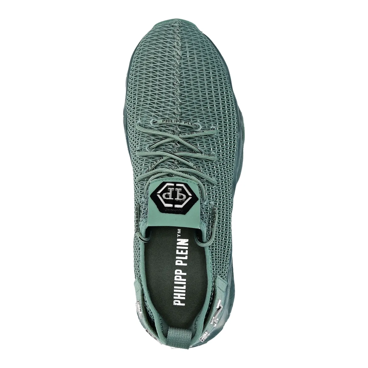 Grüne, gestrickte Stretch-Low-Top-Laufschuhe