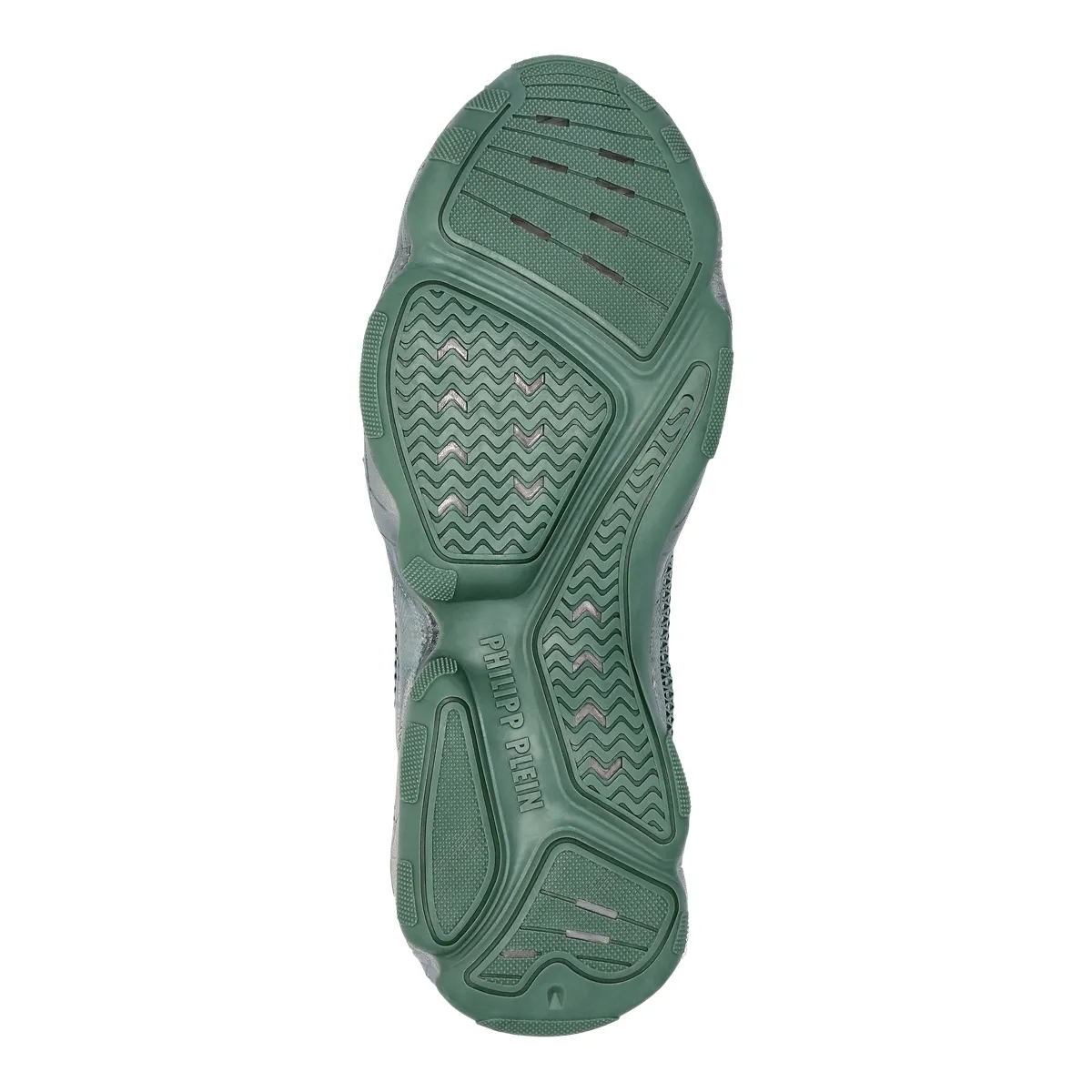 Grüne, gestrickte Stretch-Low-Top-Laufschuhe