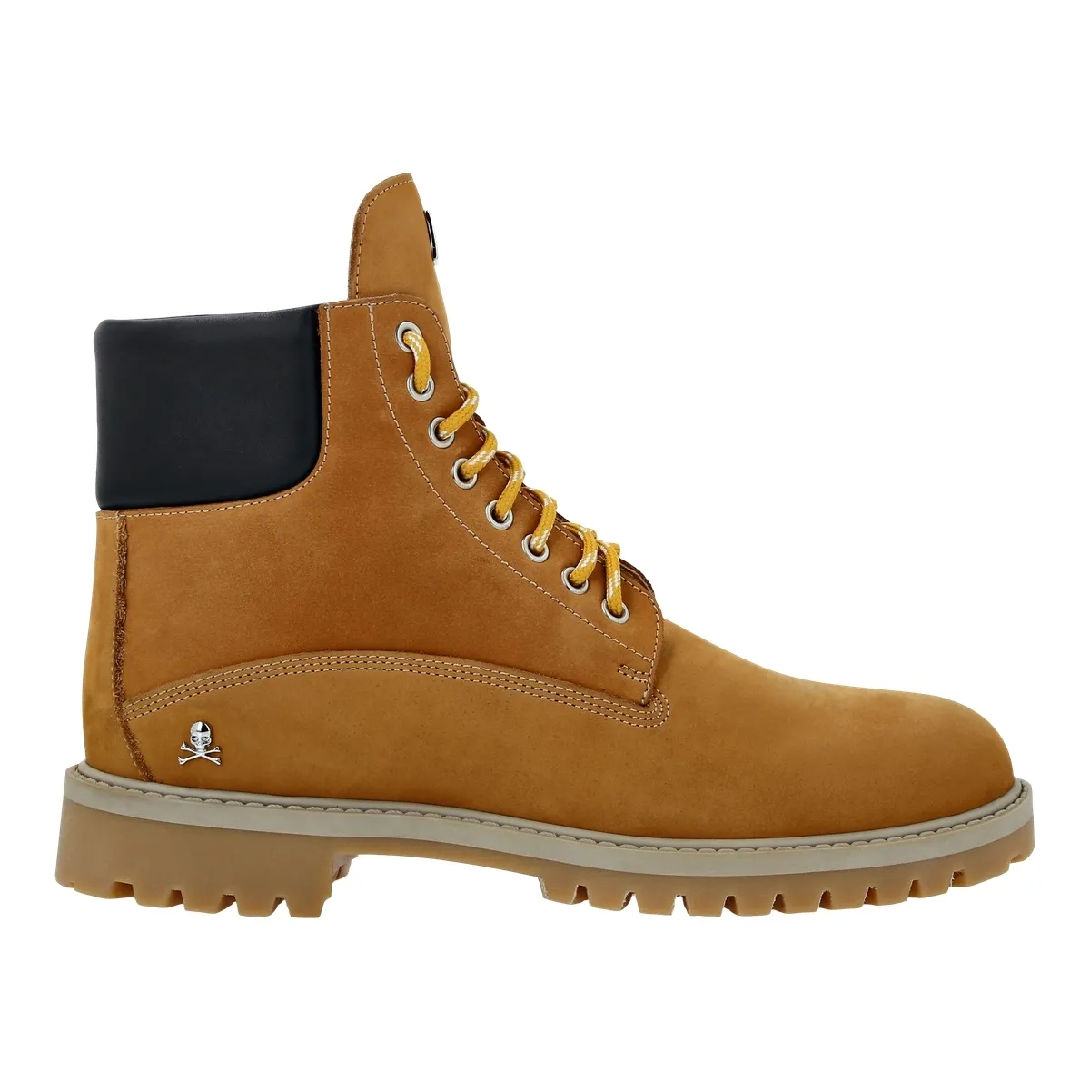 Wanderstiefel aus hellbraunem Nubukleder