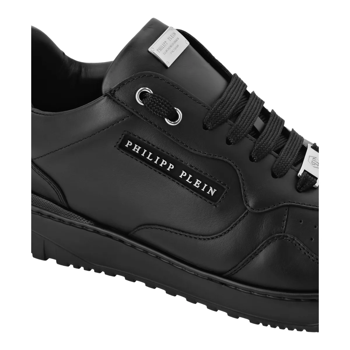 Leder-Court-Sneaker mit niedrigem Schaft