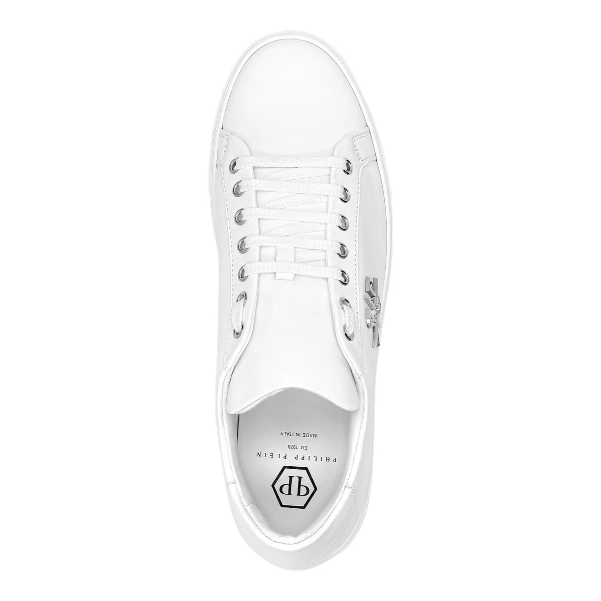 Weisser Leder Low-Top Mode Sneaker