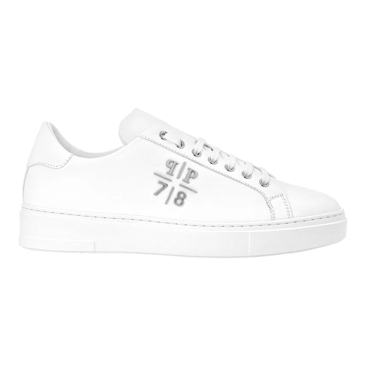 Weisser Leder Low-Top Mode Sneaker