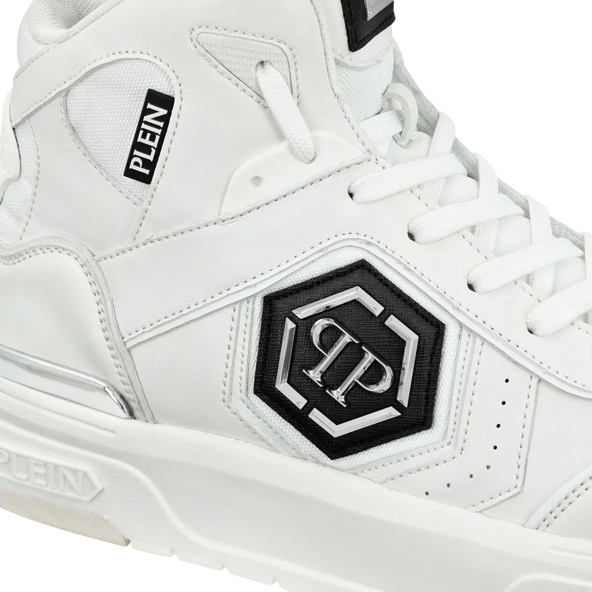 Weiße High-Top-Sneakers