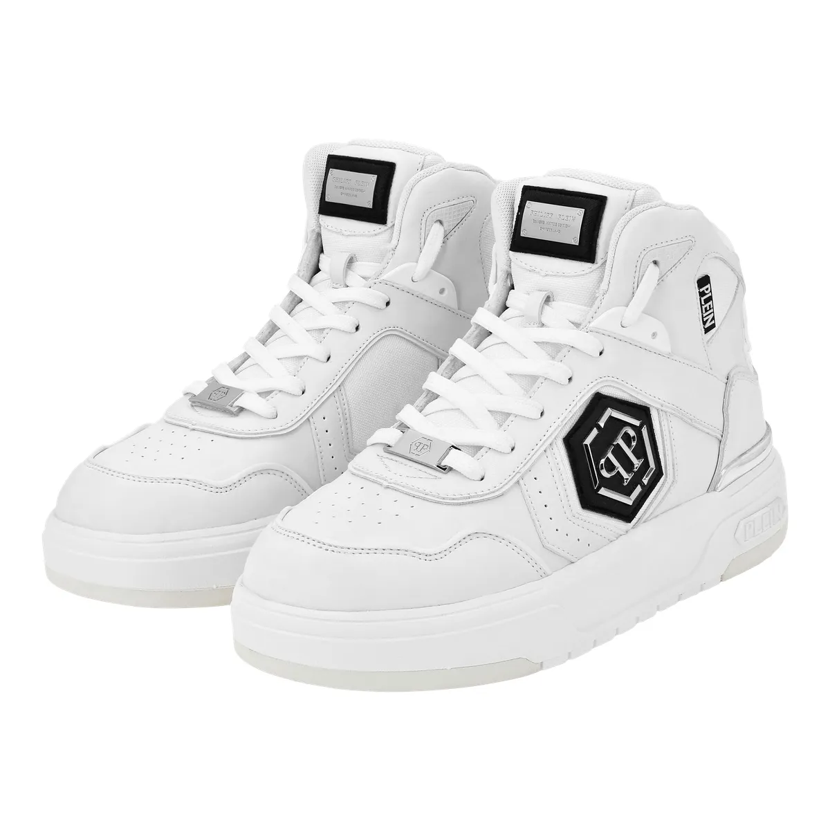 Weiße High-Top-Sneakers