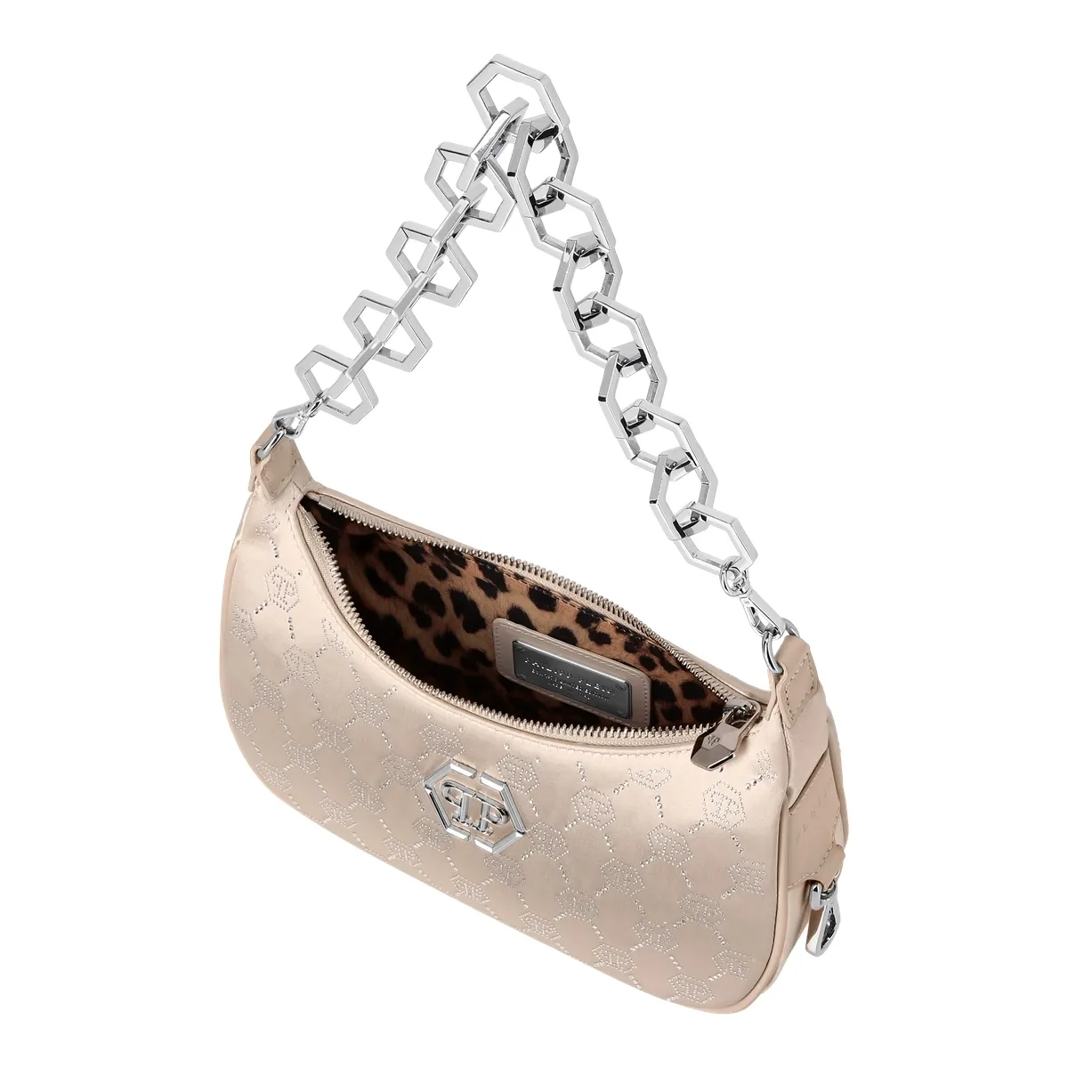 Monogramm Hobo-Tasche mit Strasssteinen