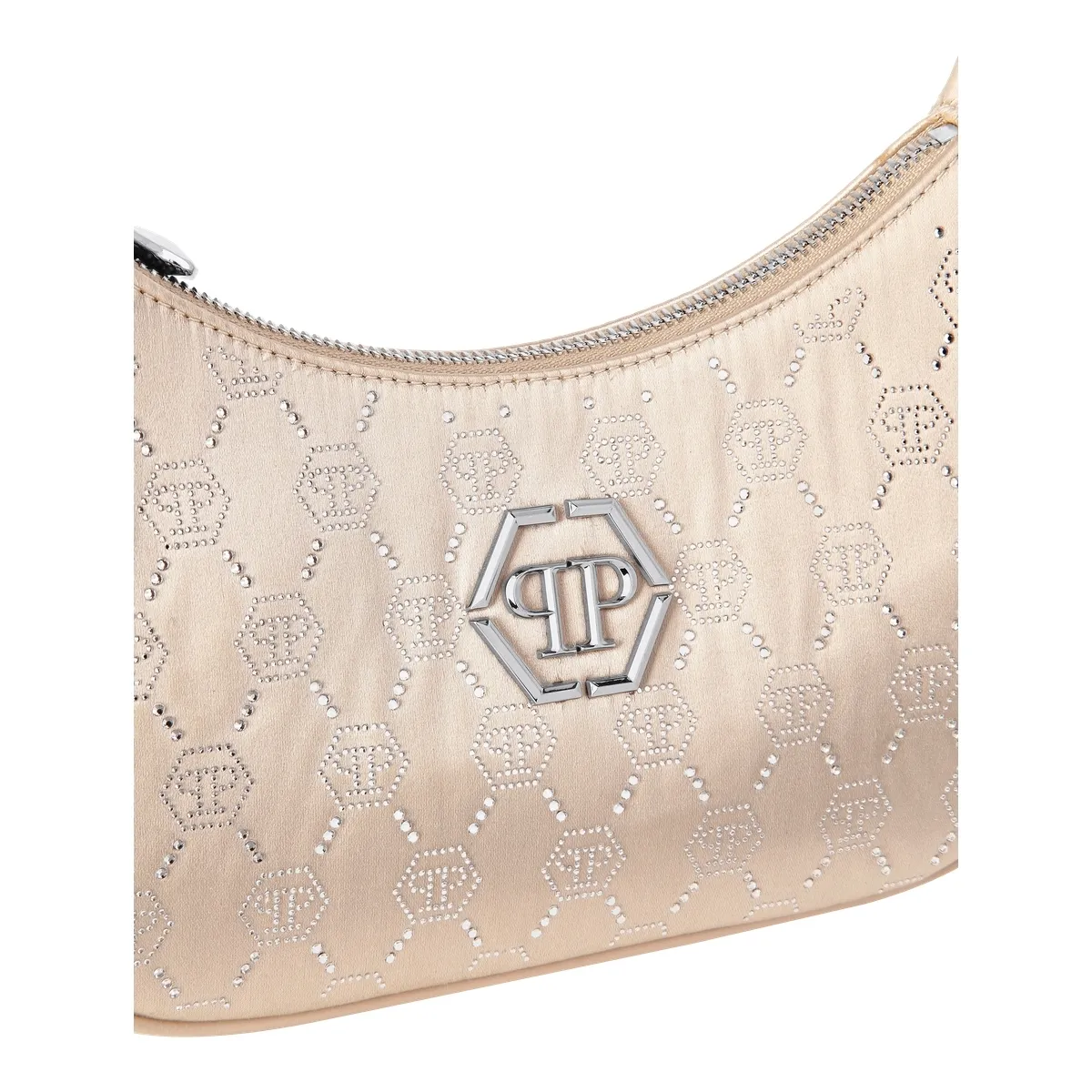 Monogramm Hobo-Tasche mit Strasssteinen