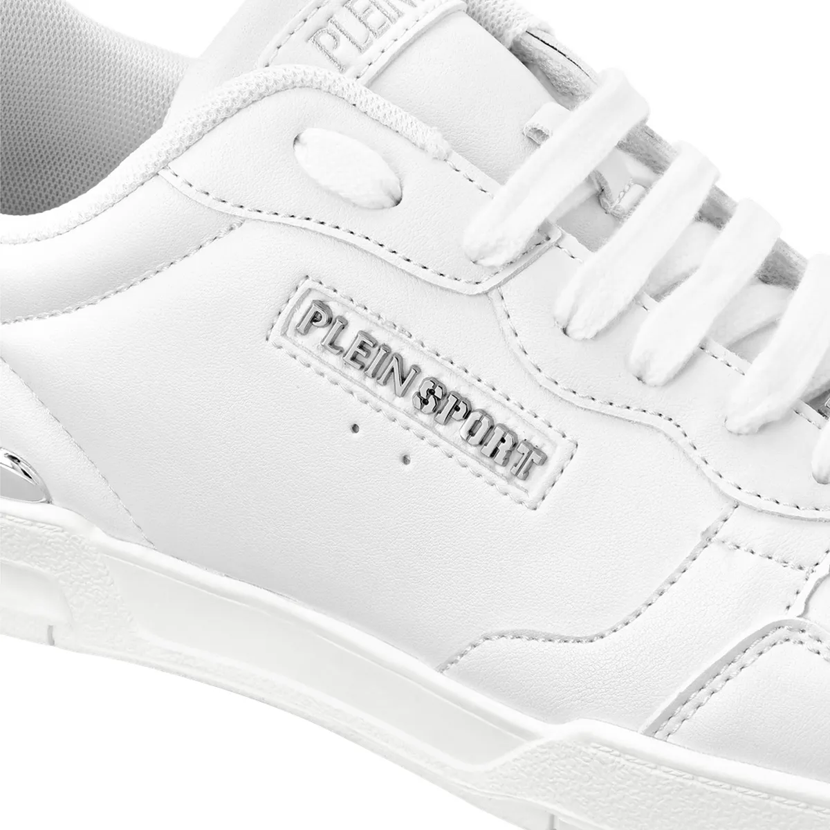 Weiße Leder Low-Top Mode-Sneakers