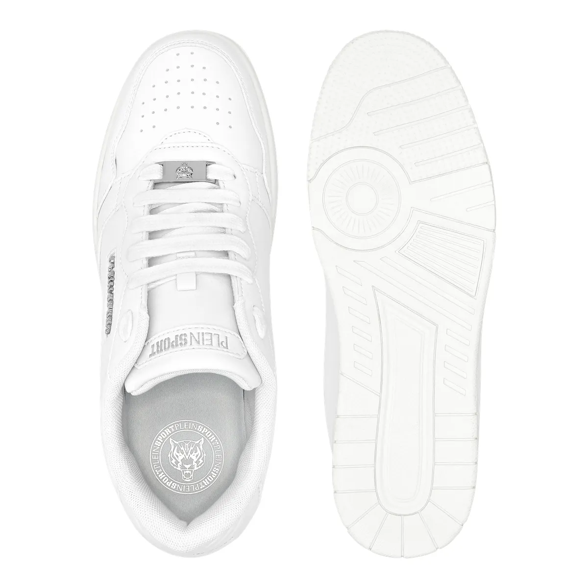 Weiße Leder Low-Top Mode-Sneakers