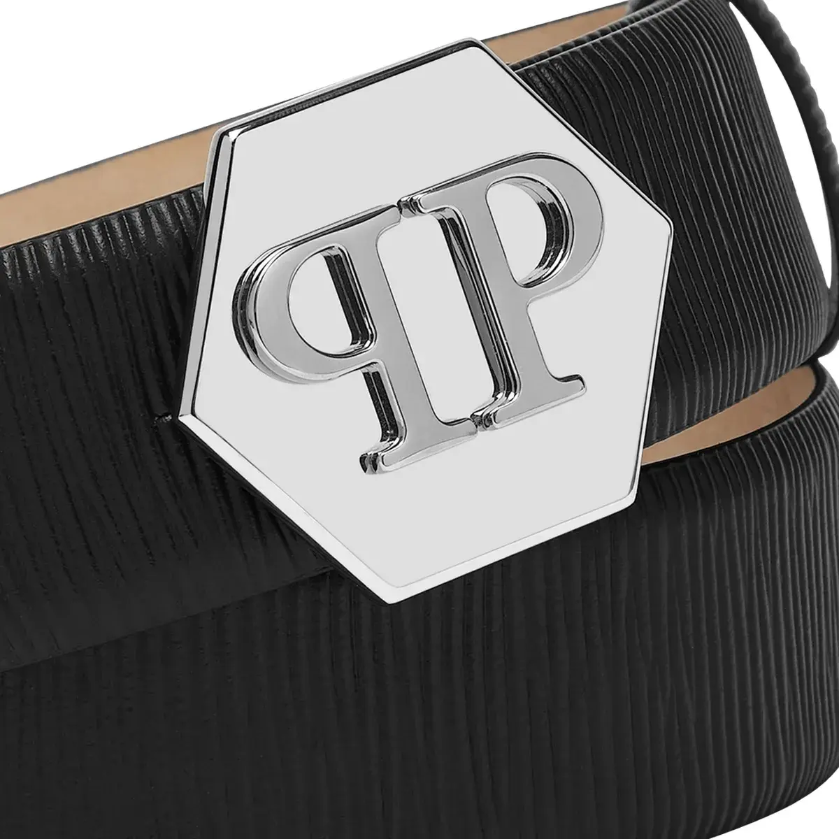 Gürtel aus Leder mit Logo-Schnalle