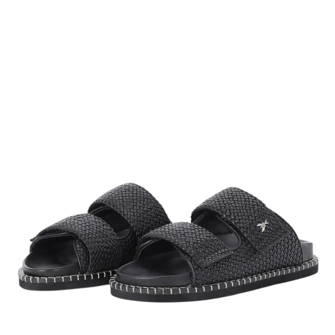 Ledersandalen mit zwei geflochtenen Riemen