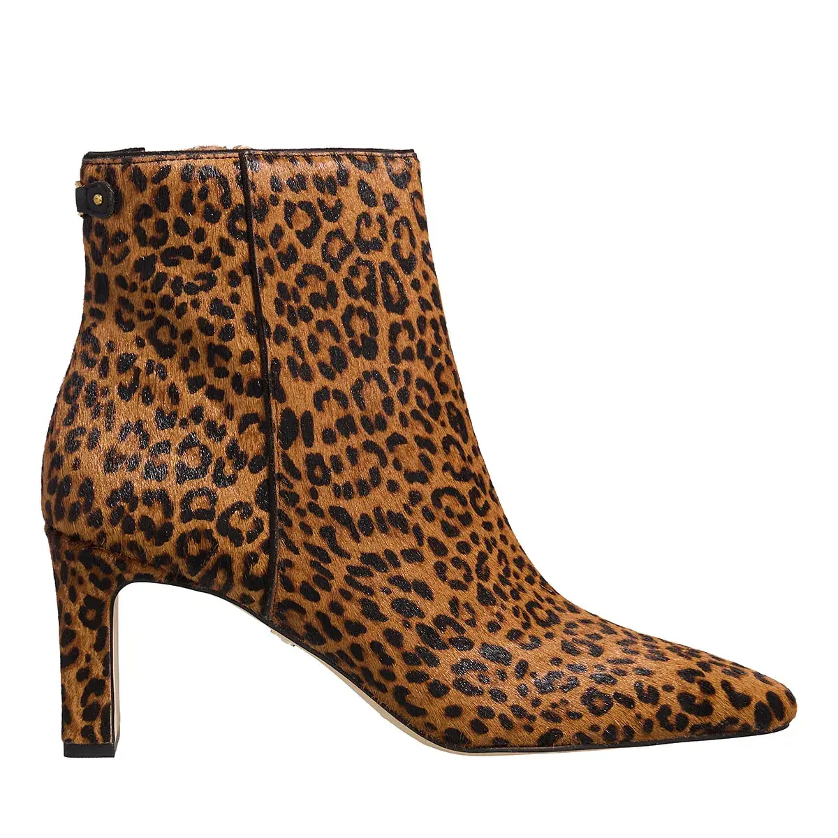 Stiefeletten mit Leopardenmuster und spitzer Zehenpartie