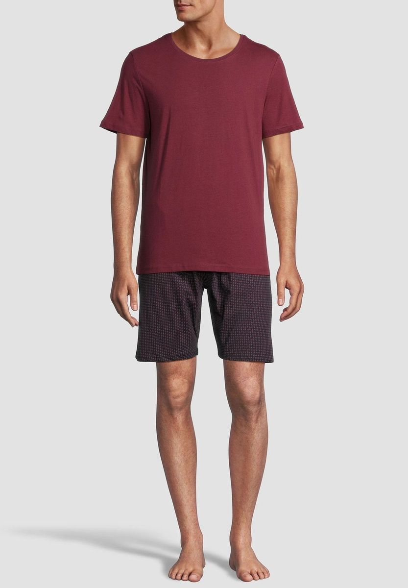 Herren Schlafanzug Kurzarm Set