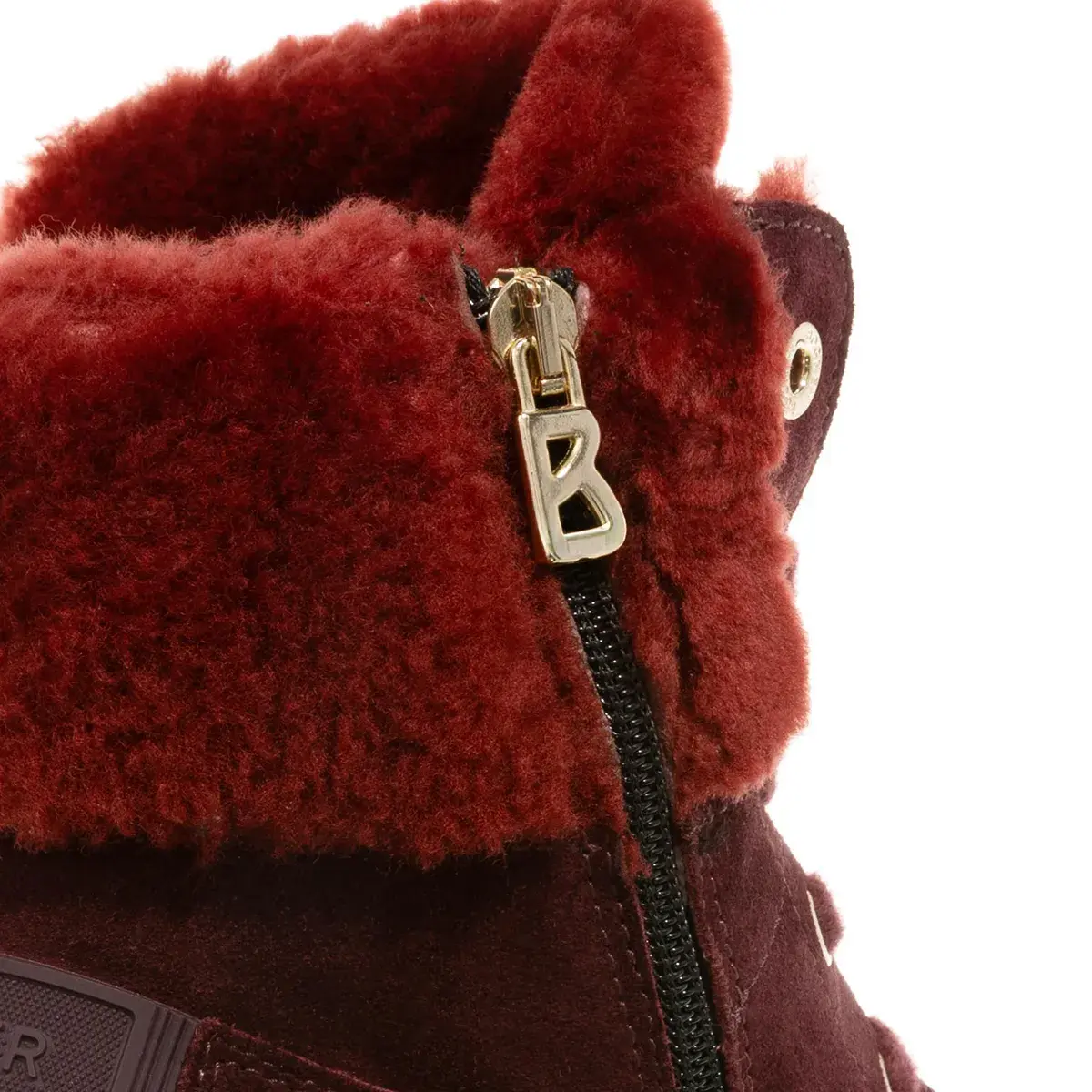 Wildleder-Stiefeletten mit Fellbesatz