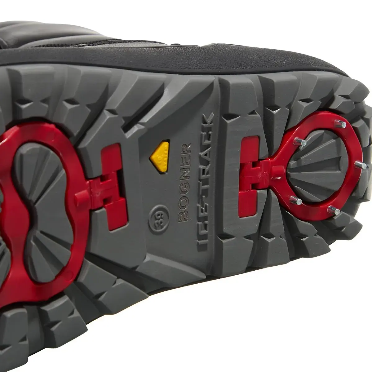 Schwarze Winter-Schneestiefel aus Leder