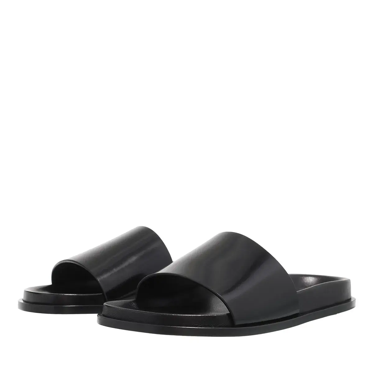 Elegante, minimalistische Leder-Pantoletten