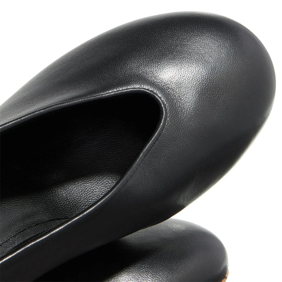 Schwarze Leder Pumps mit Absatz