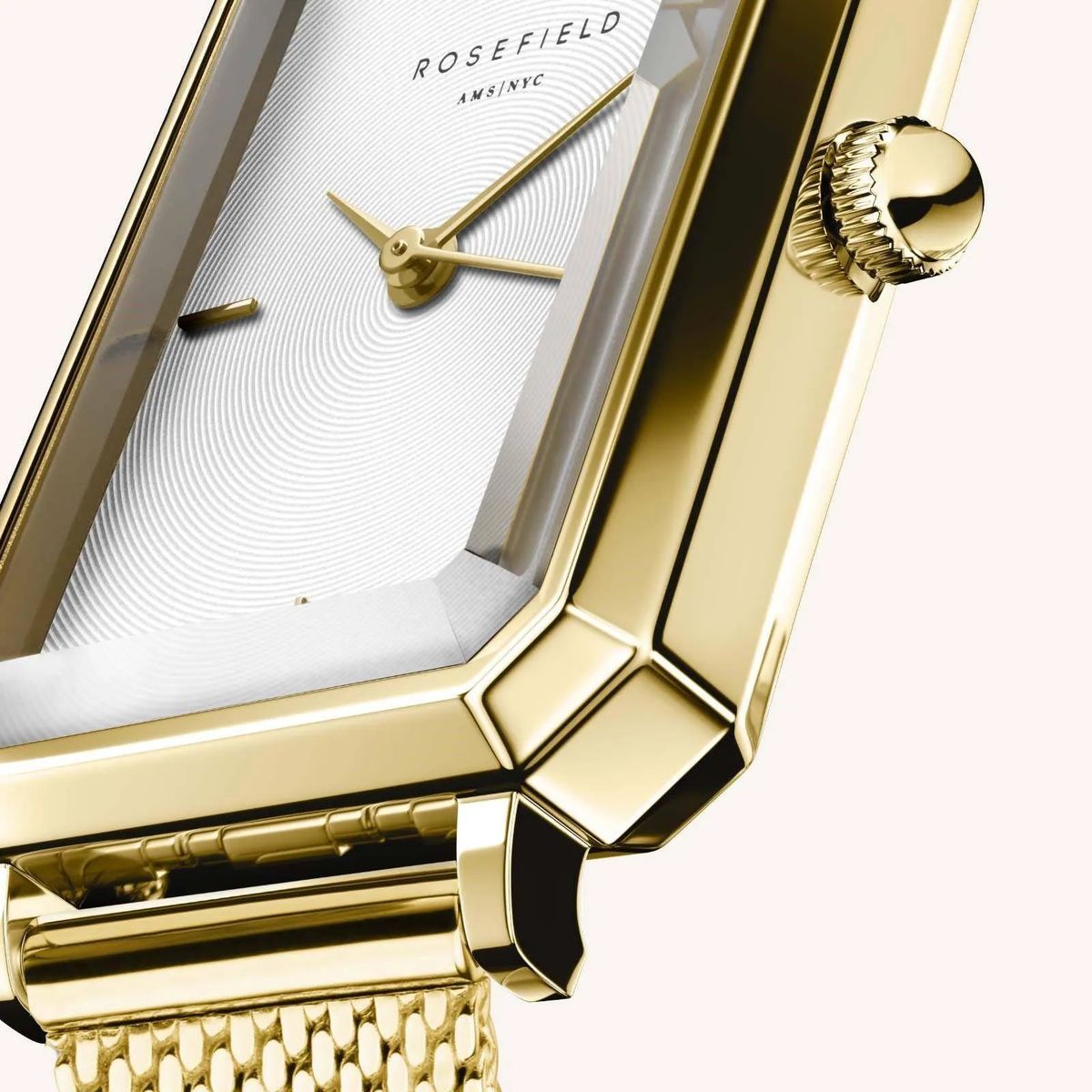 Octagon XS Gold Mesh Uhr