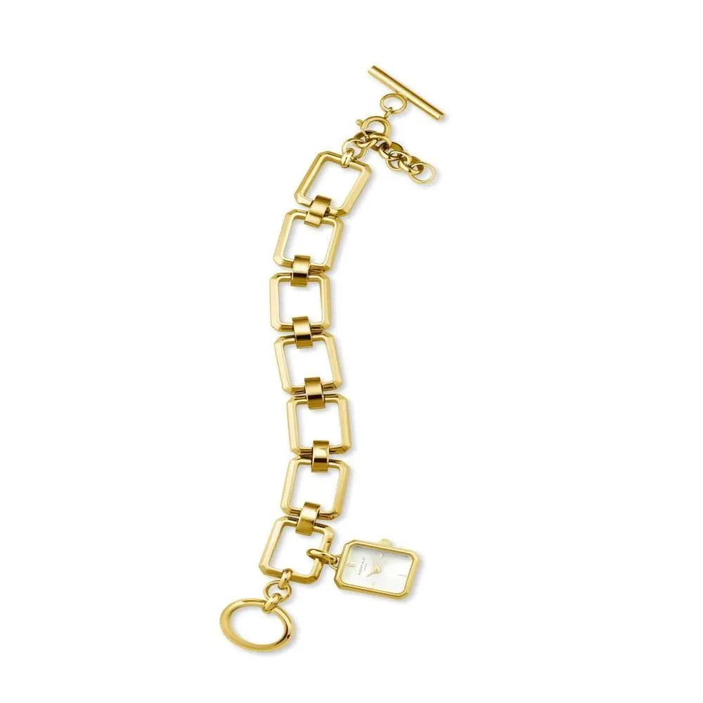 Goldfarbene Armbanduhr