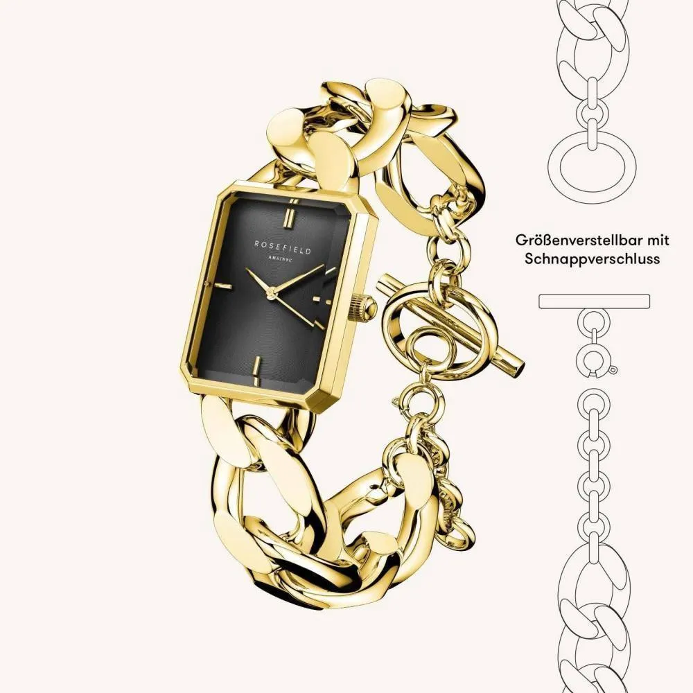 Octagon XS Gold Kettenuhr