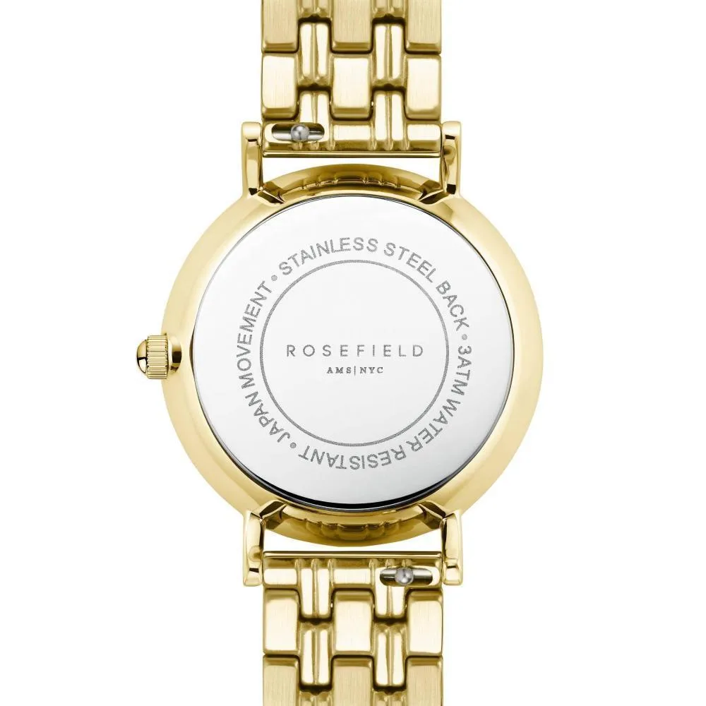 Elegante goldfarbene minimalistische Armbanduhr