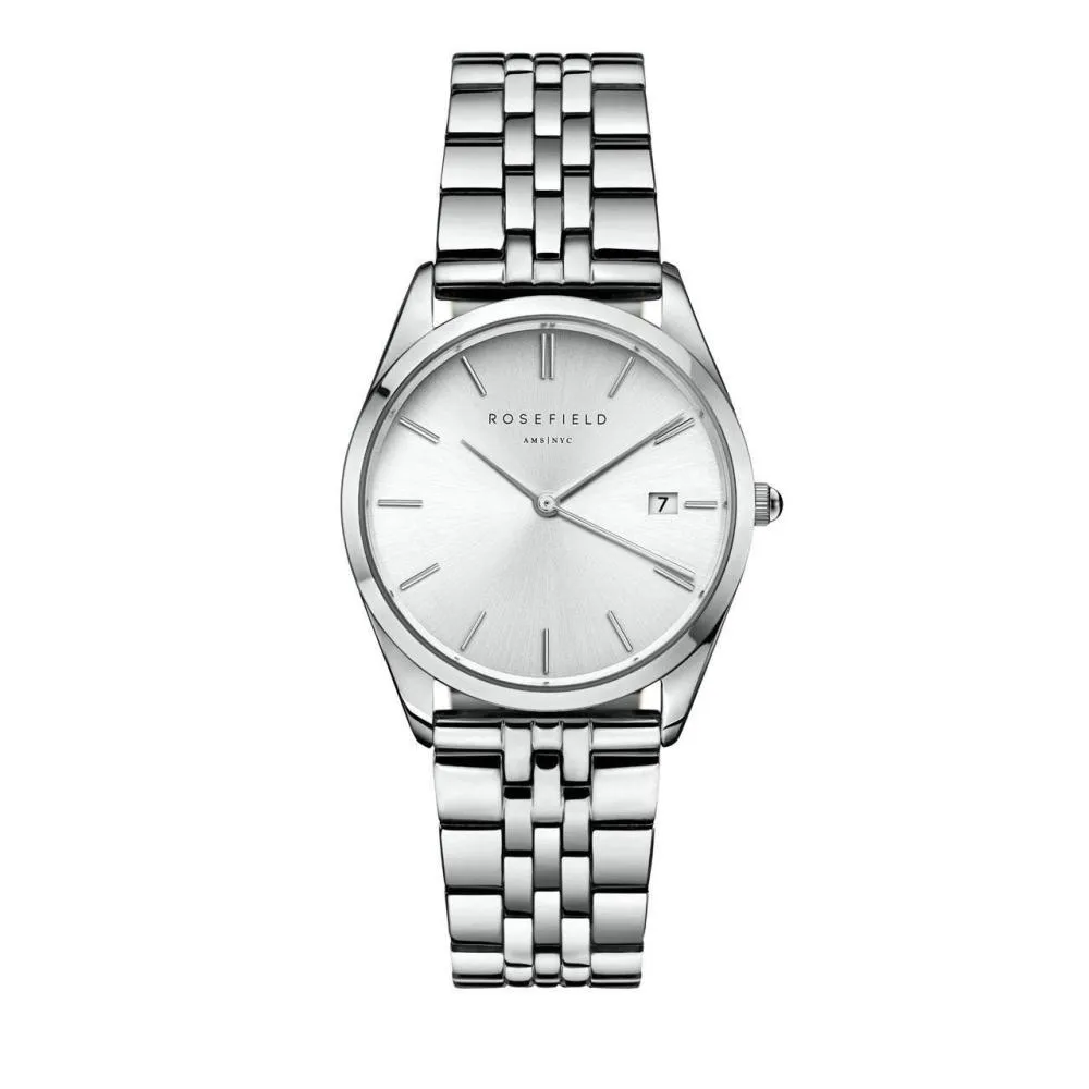 Silberne Damen Armbanduhr aus Edelstahl