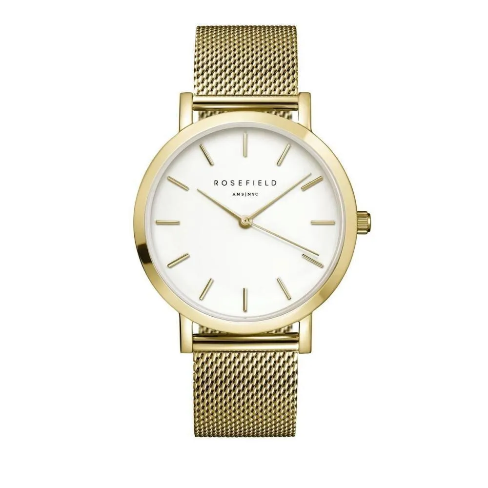 Minimalistische Gold Mesh Armbanduhr
