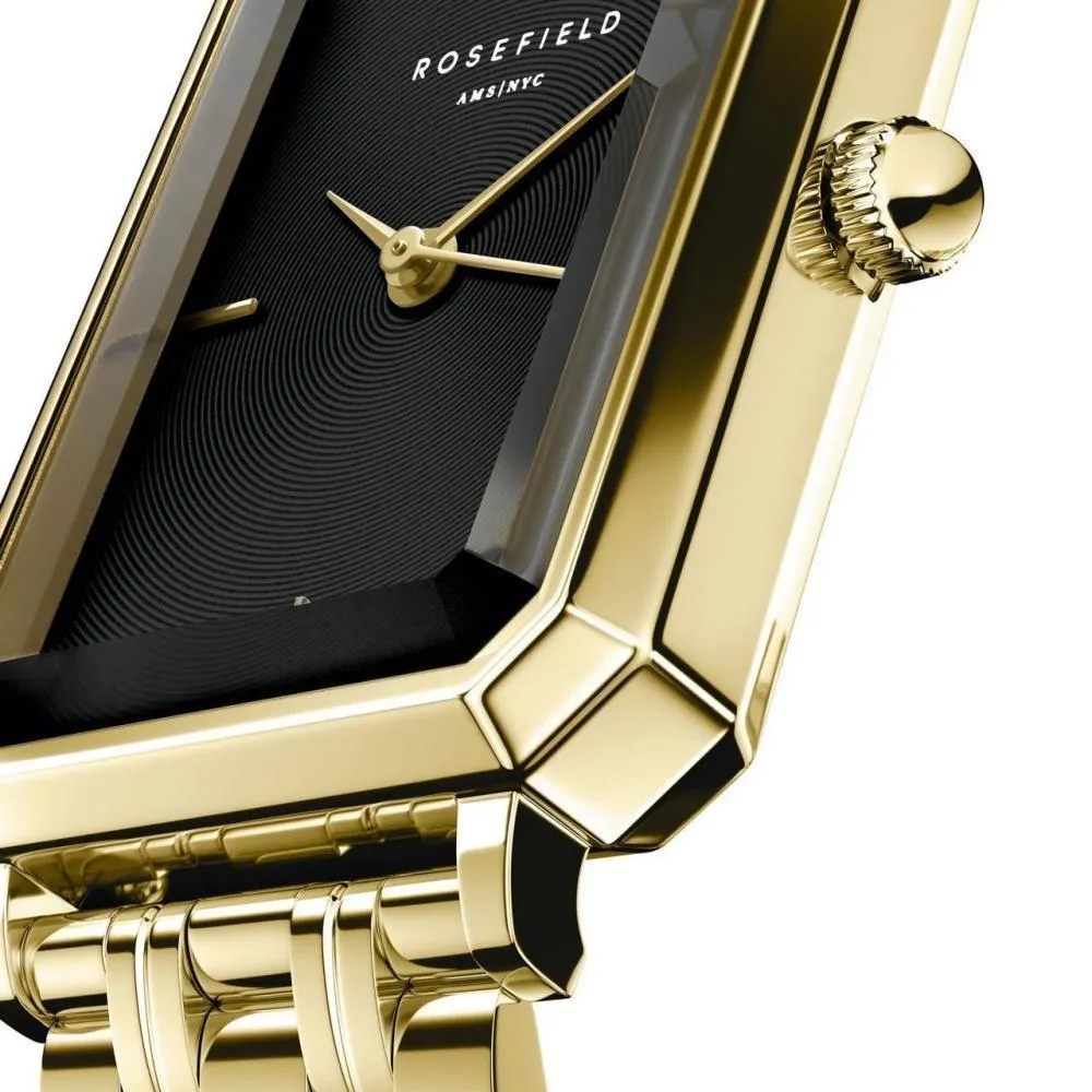 Goldfarbene Rechteckige Armbanduhr