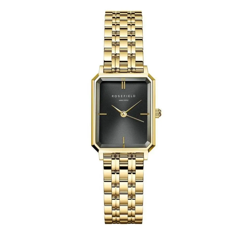 Goldfarbene Rechteckige Armbanduhr