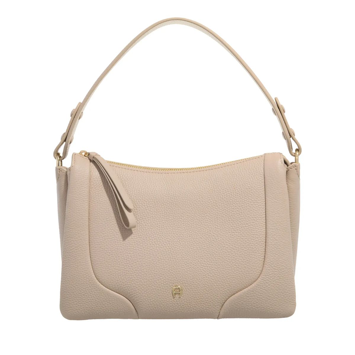 Strukturierte Schultertasche aus Leder