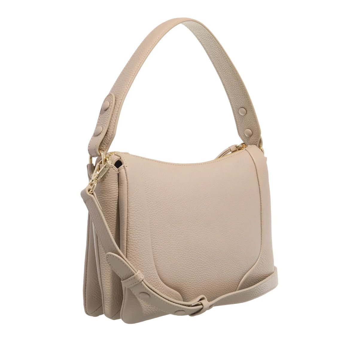 Strukturierte Schultertasche aus Leder
