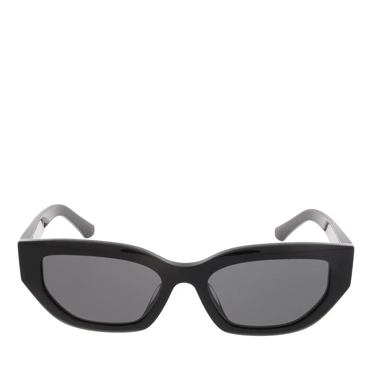 Eckige Cat-Eye-Sonnenbrille in Schwarz