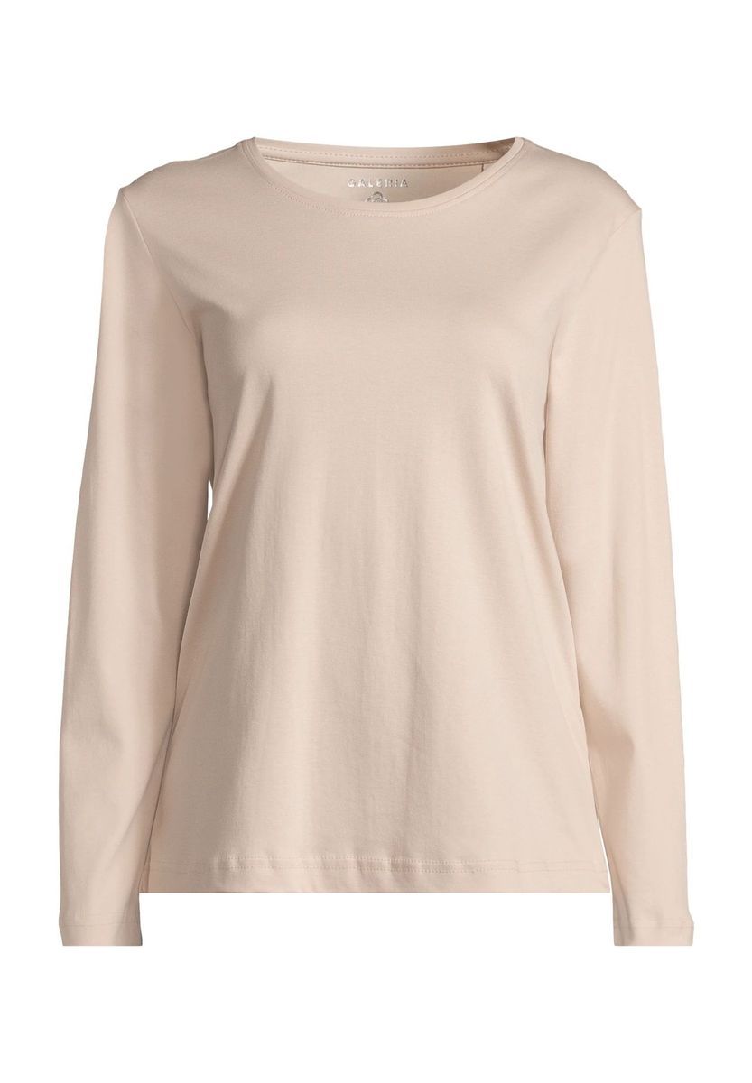 Lässiges beiges Langarmshirt
