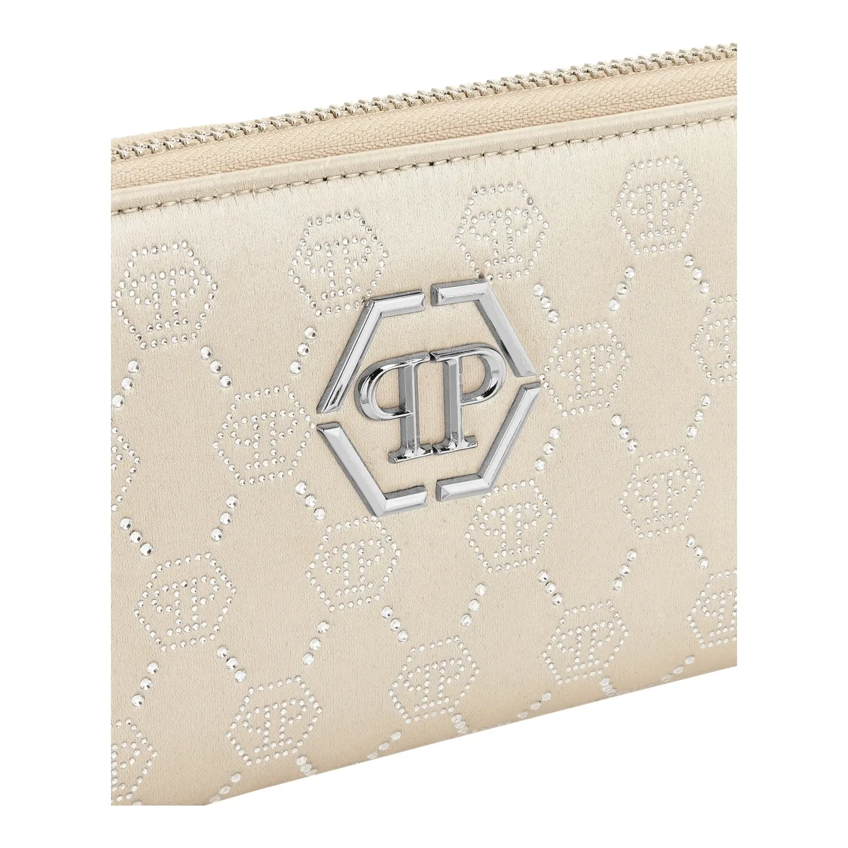 Beige Continental Geldbörse mit Reißverschluss