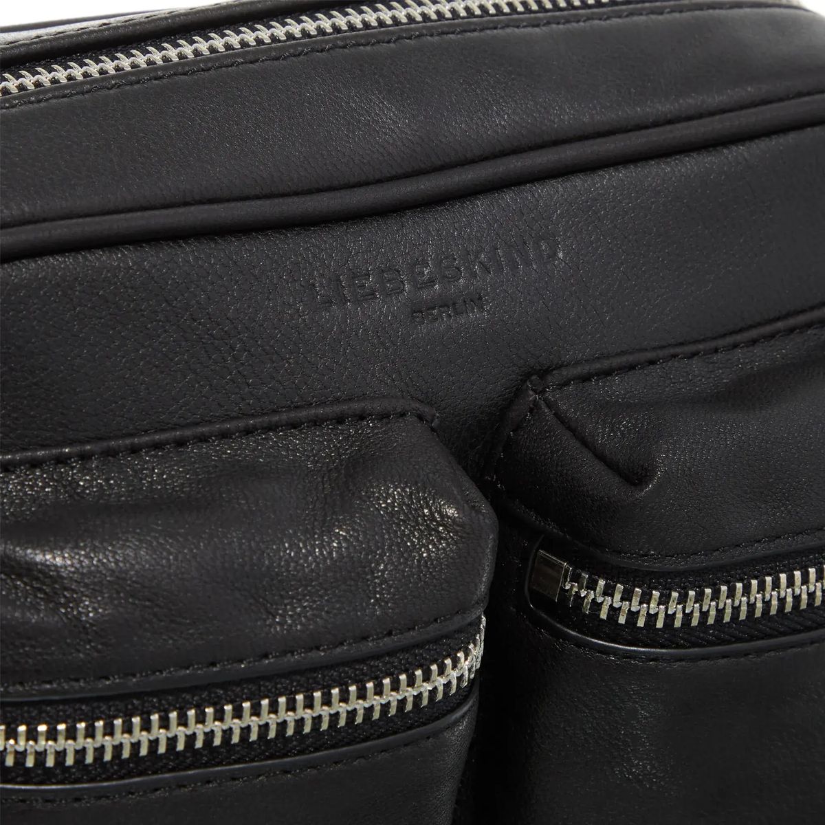 Klassische Leder Kameratasche mit Taschen