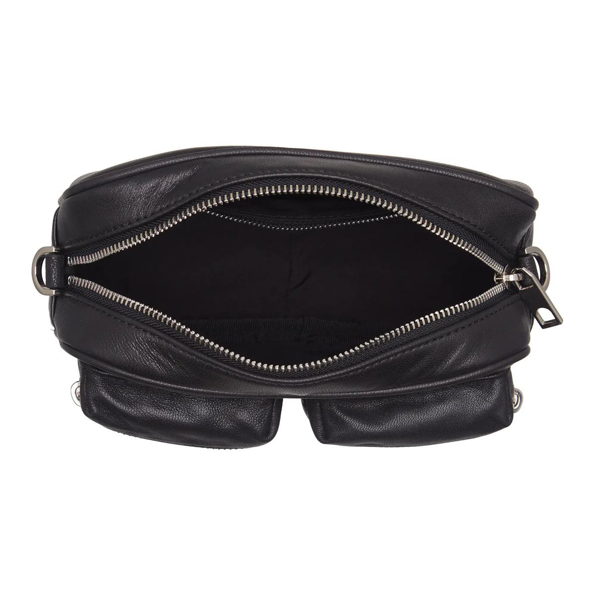 Klassische Leder Kameratasche mit Taschen