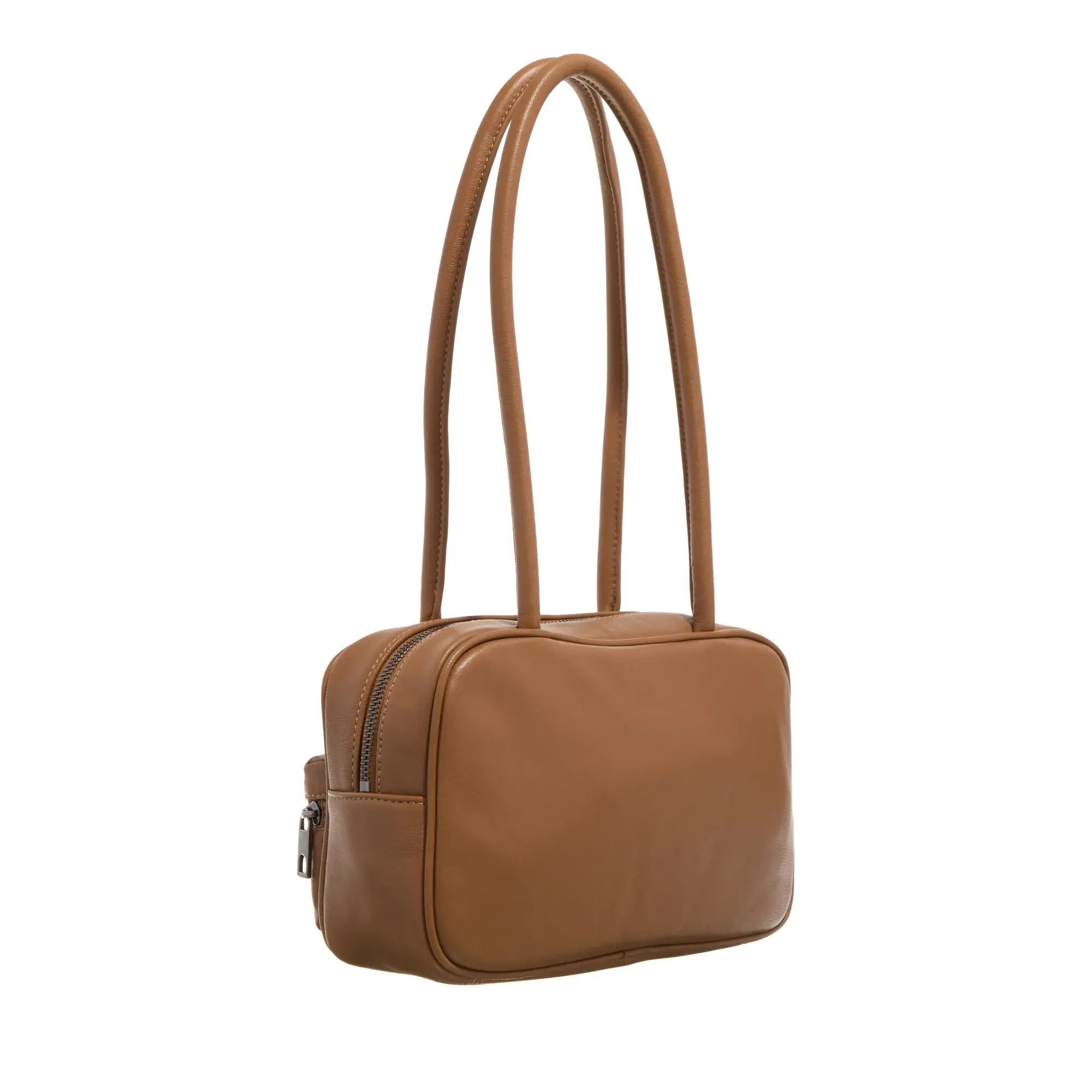 Strukturierte Schultertasche aus Leder