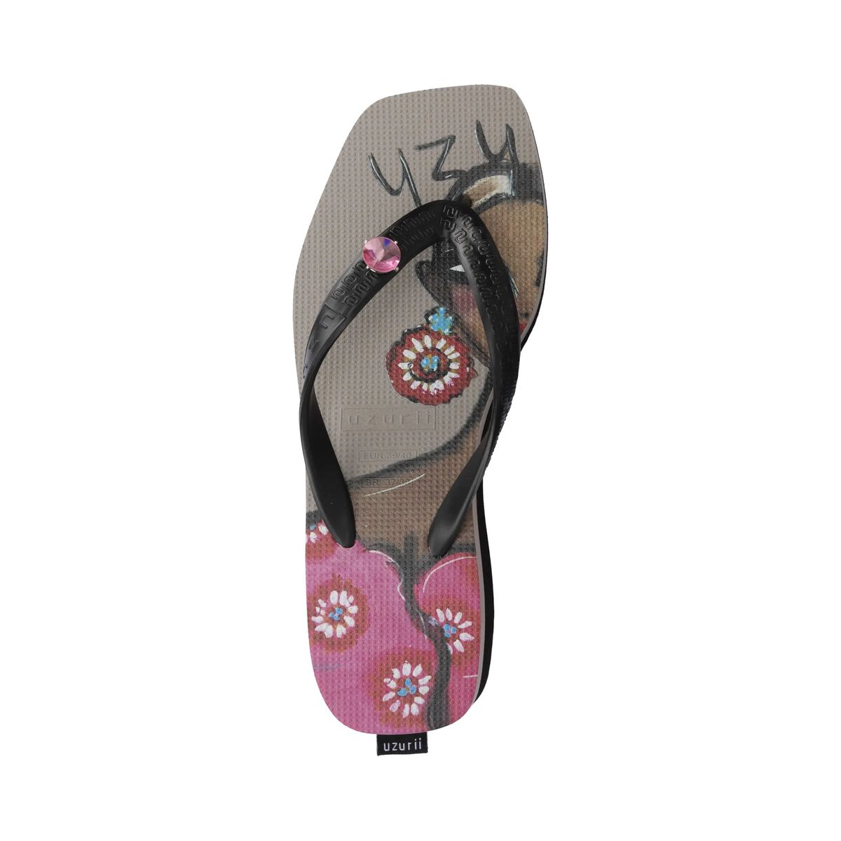 Verspielte Damen-Zehentrenner mit Blumenmuster