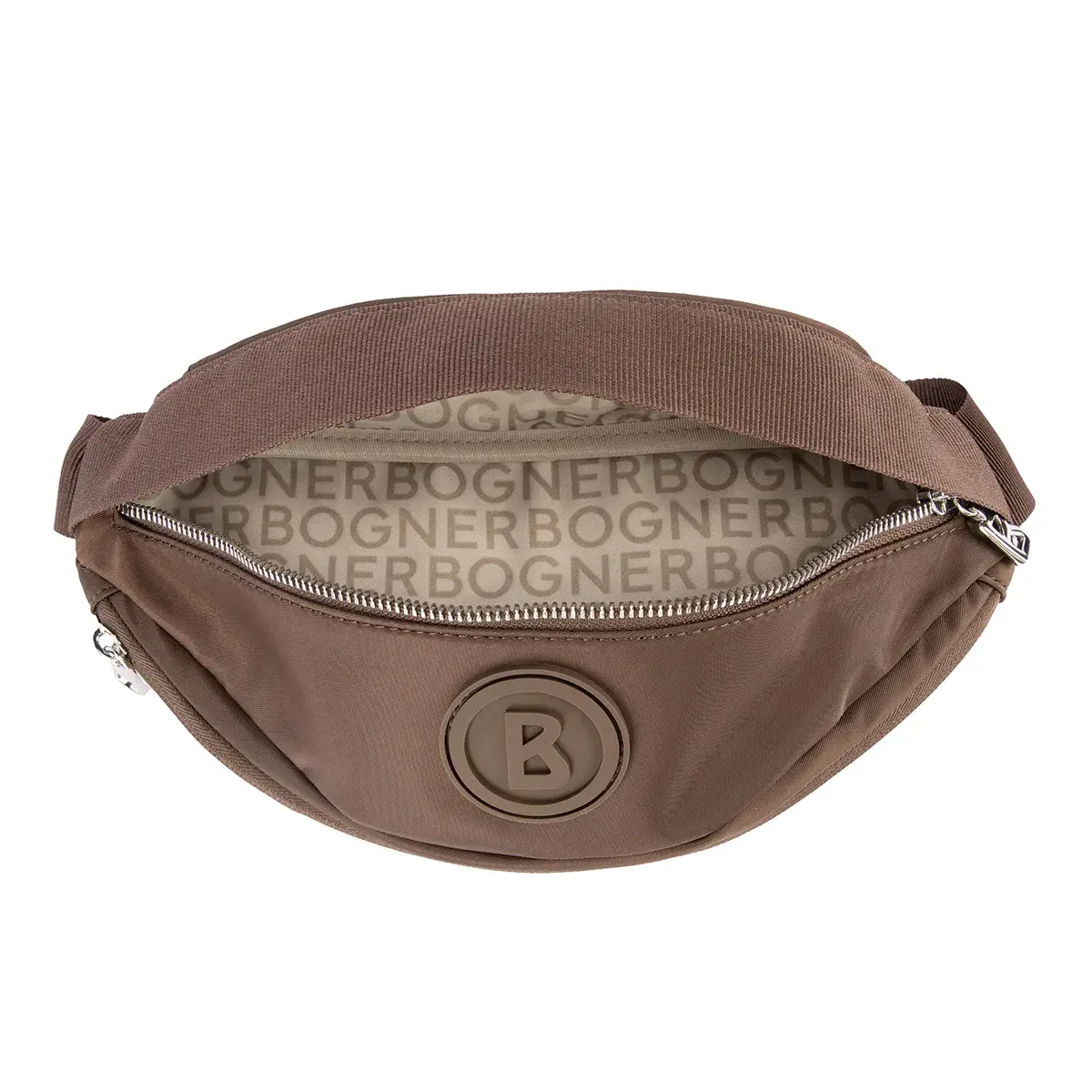 Braune Gürteltasche mit Logo für Damen