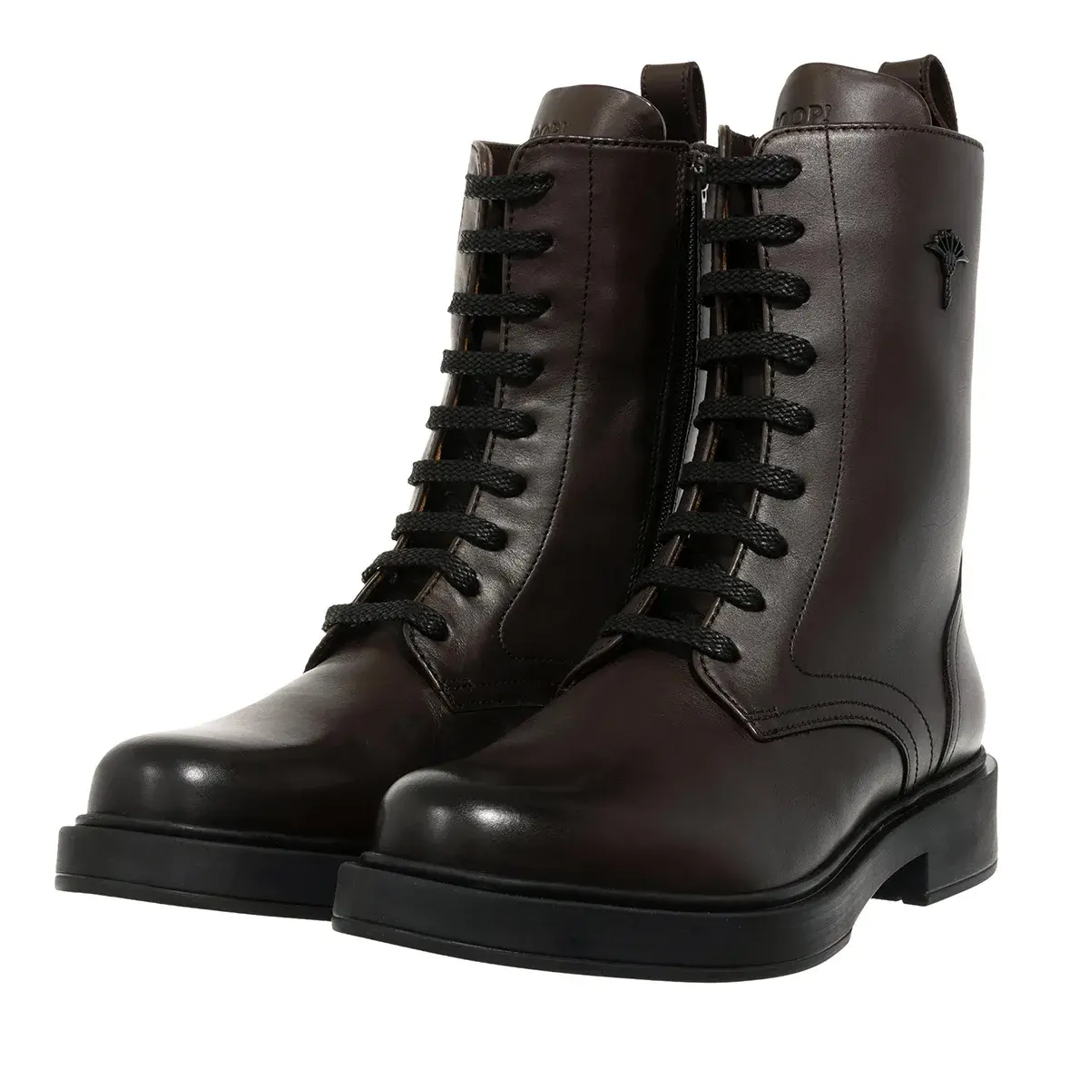 Klassische Leder-Schnürstiefeletten