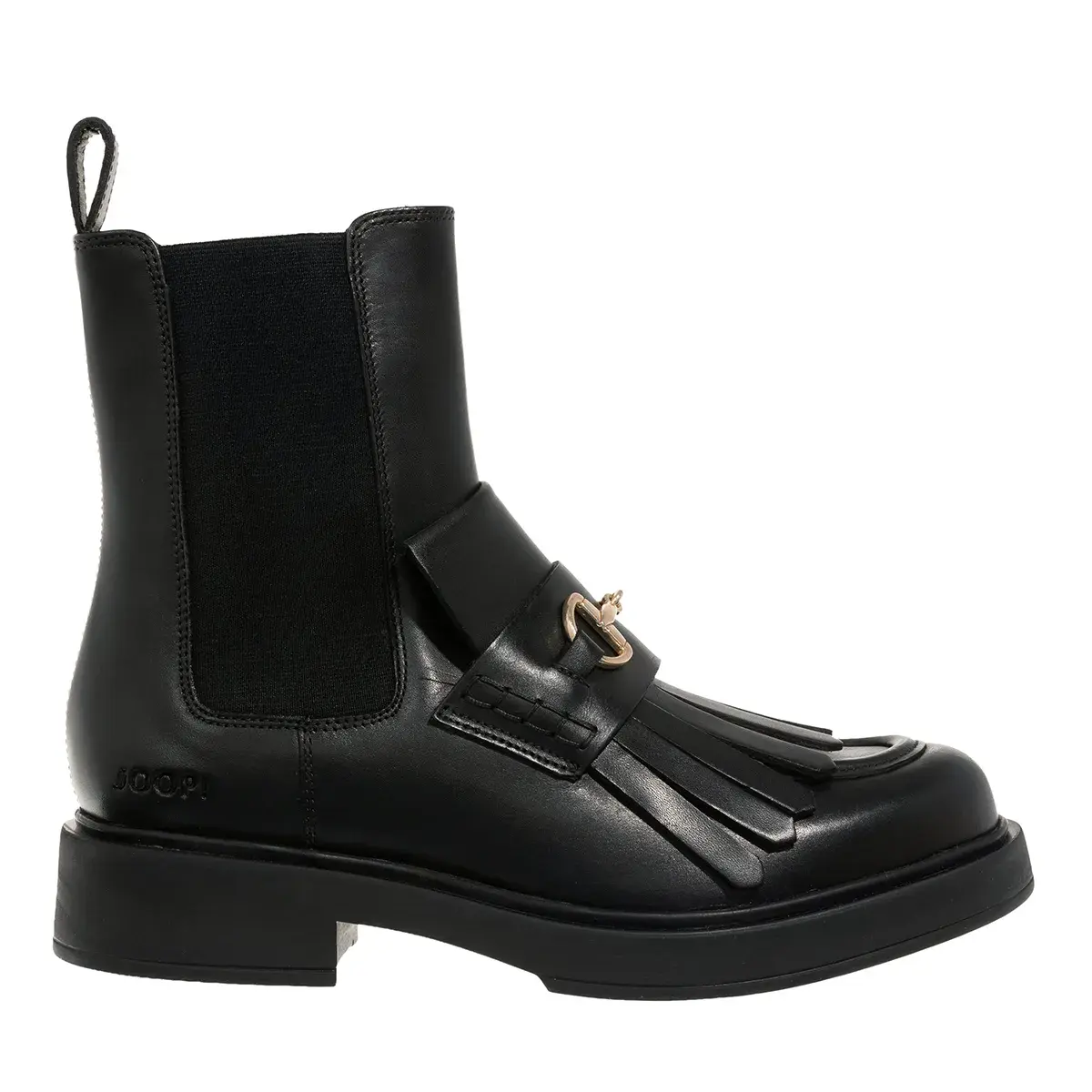 Chelsea-Stiefel aus Leder mit Quasten