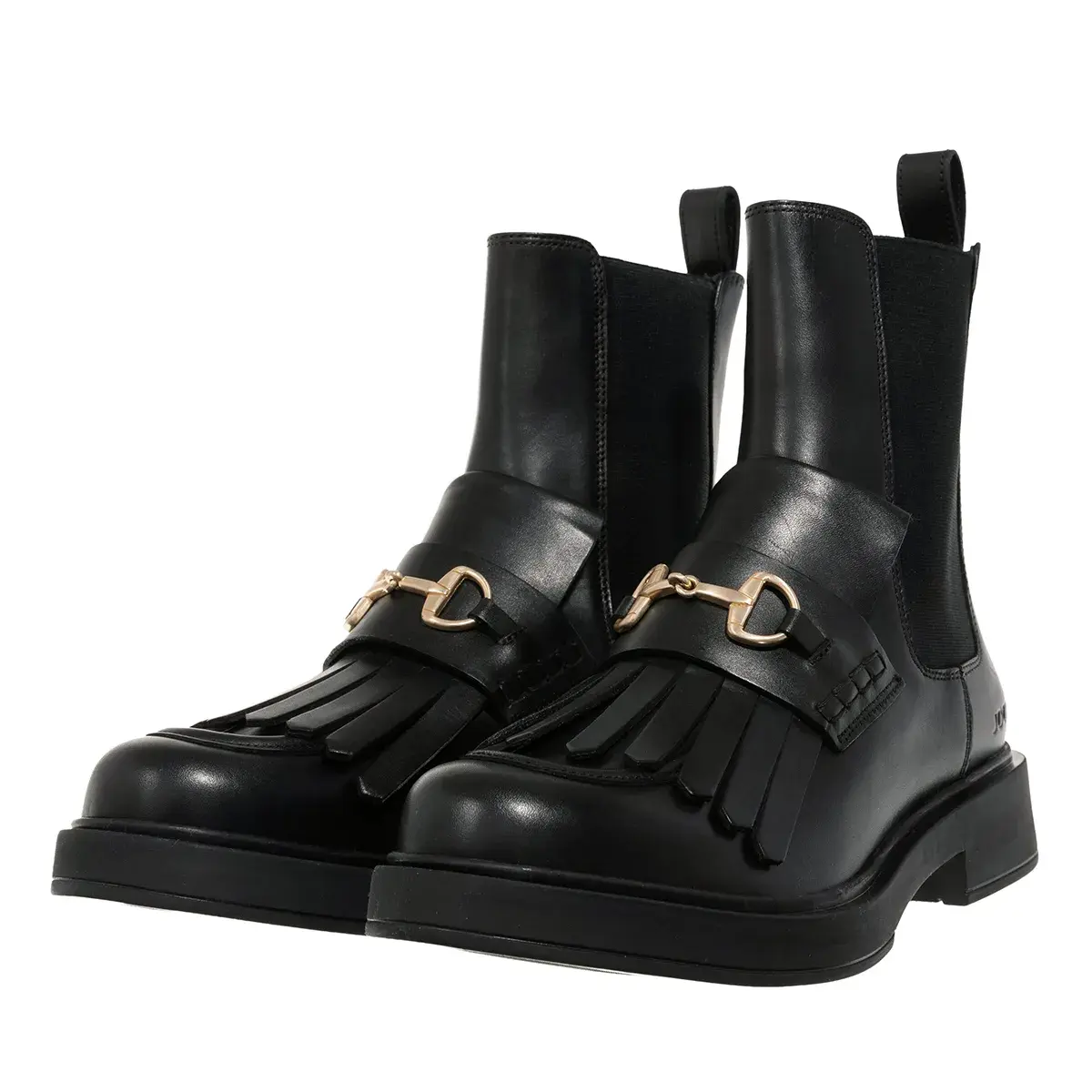 Chelsea-Stiefel aus Leder mit Quasten