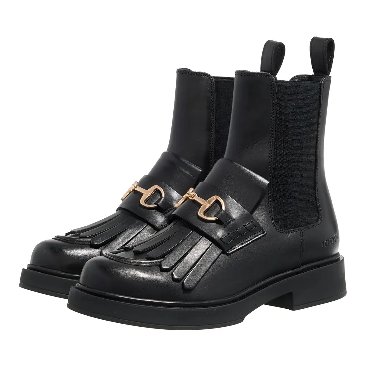 Chelsea-Stiefel aus Leder mit Quasten