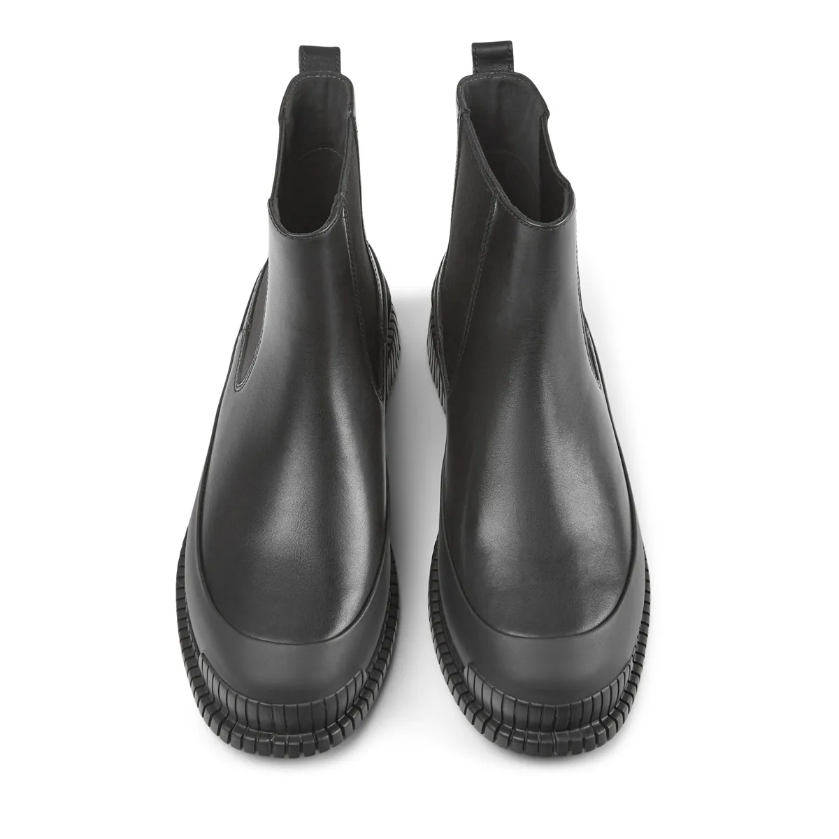 Schwarze Chelsea Boots mit dicker Sohle
